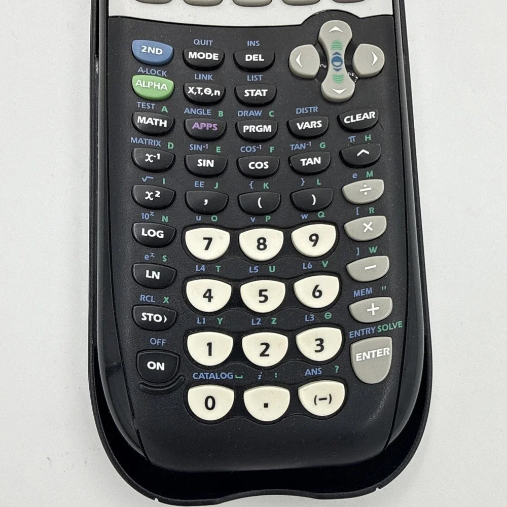 Texas Instruments TI-84 Plus Graphing Calculator Black W/Slide Cover- See Screen